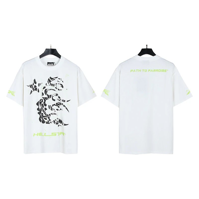 Hellstar Path To Paradise Star Tee White Green