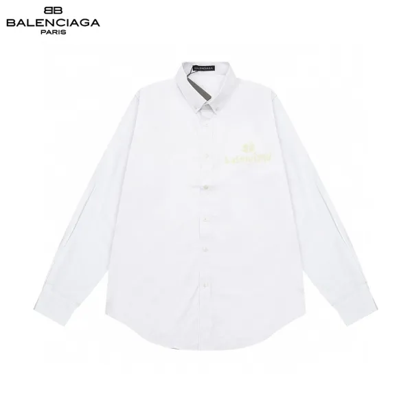 Balenciaga BB Logo Embroidered Black Shirt - 4