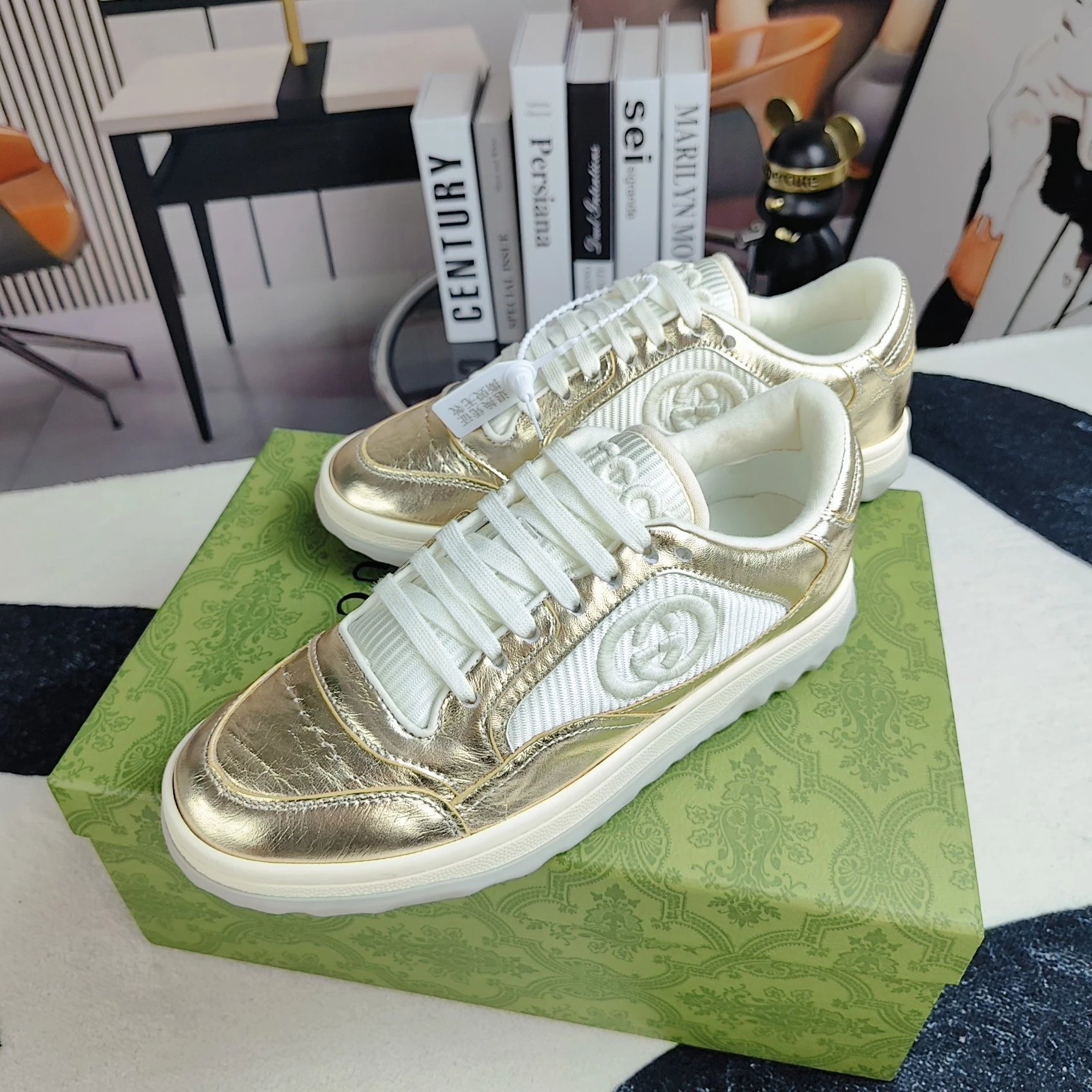 Gucci MAC80 Sneaker Gold White