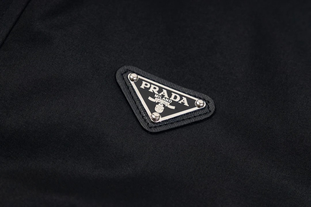 Prada Re-Nylon Hooded Windbreaker Black Outerwear - 10