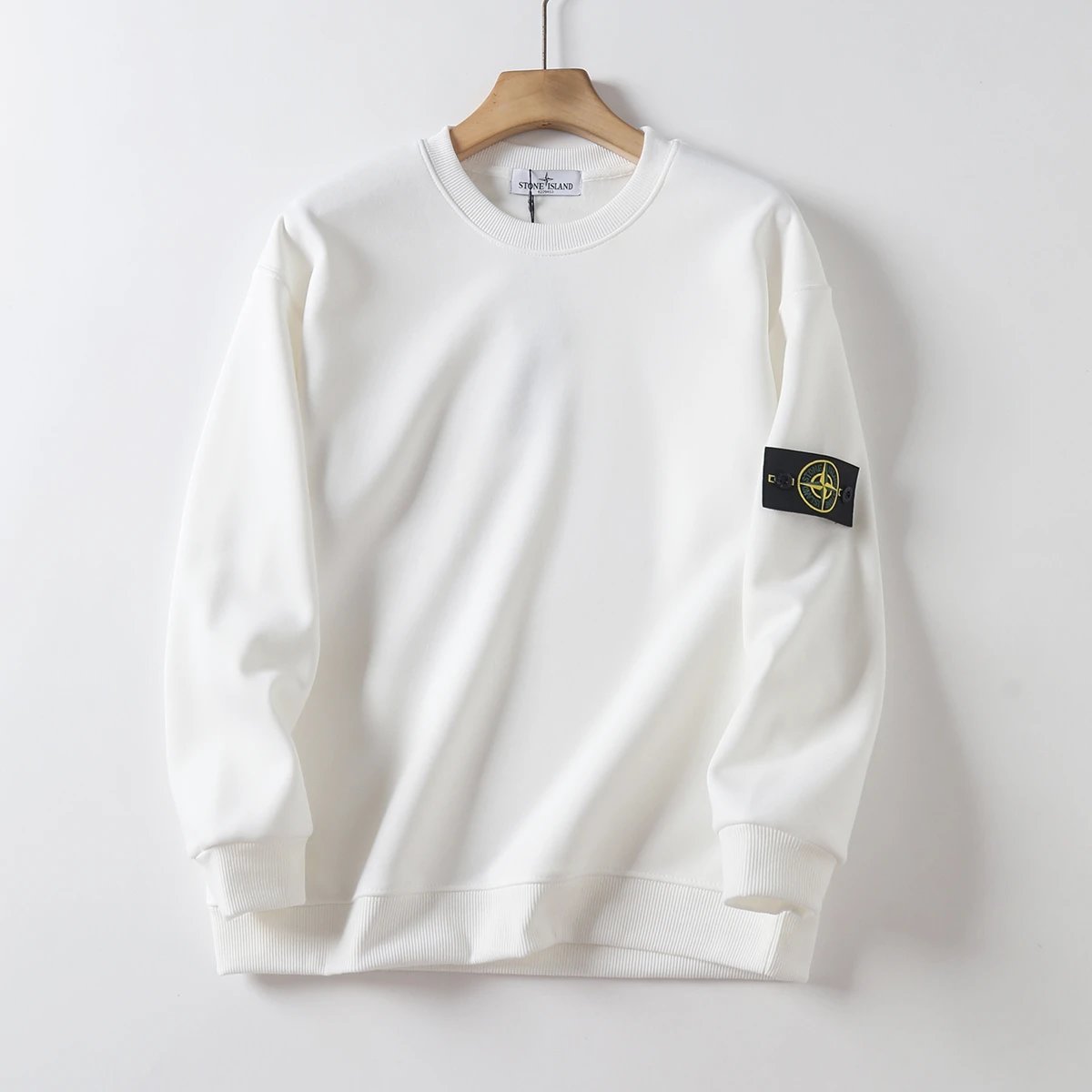 Stone Island Classic Crewneck Black Sweatshirt Sweater - 5