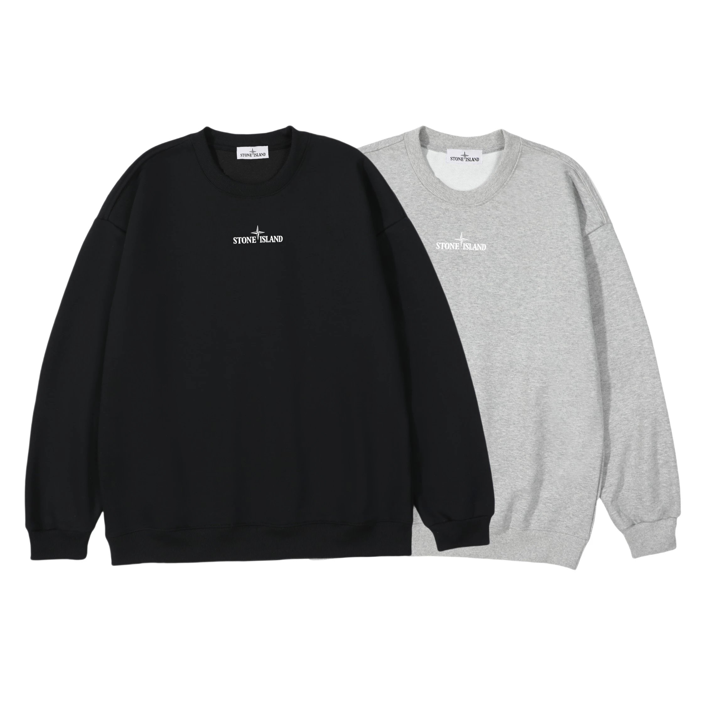 Stone Island Classic Crewneck Black Sweatshirt Sweater - 20