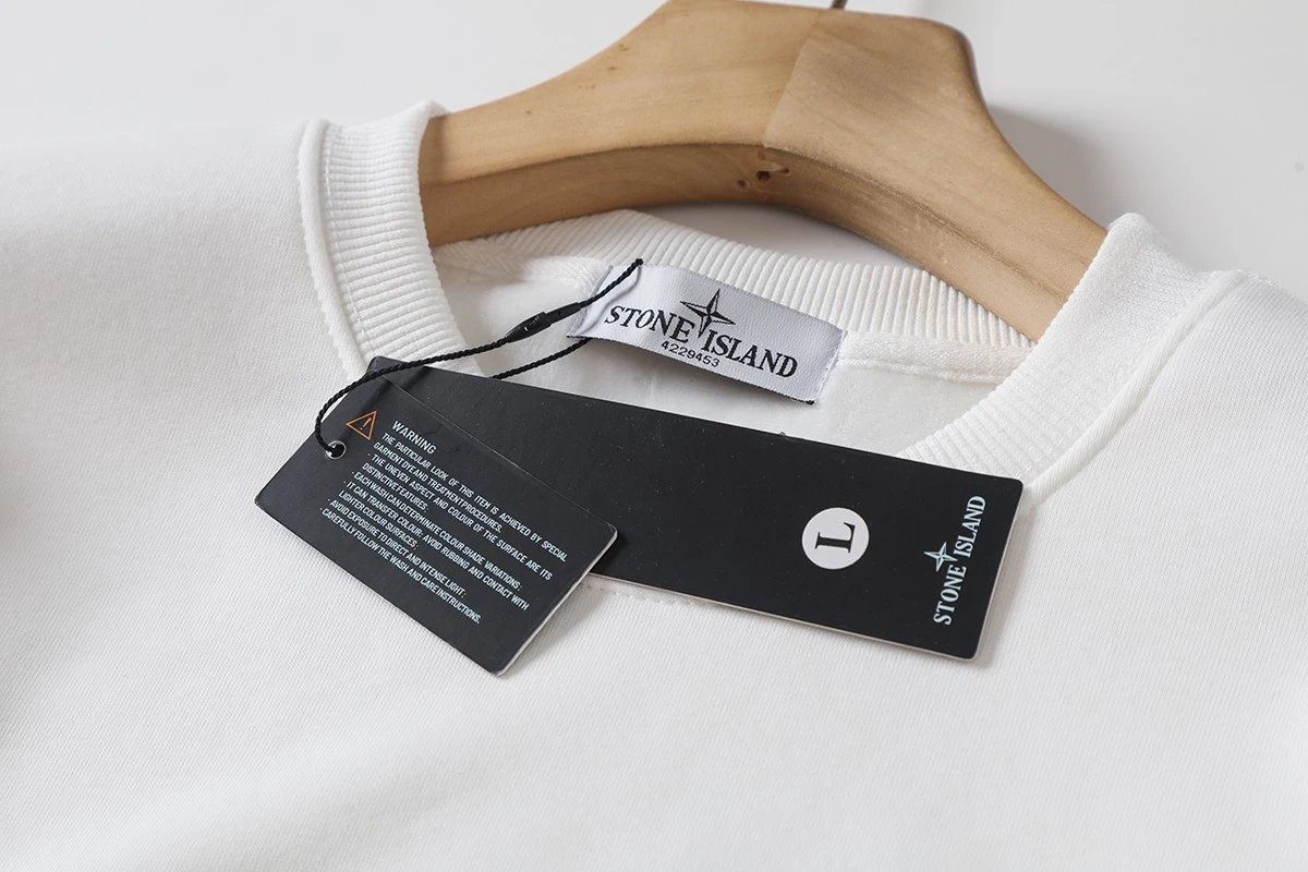 Stone Island Classic Crewneck Black Sweatshirt Sweater - 8