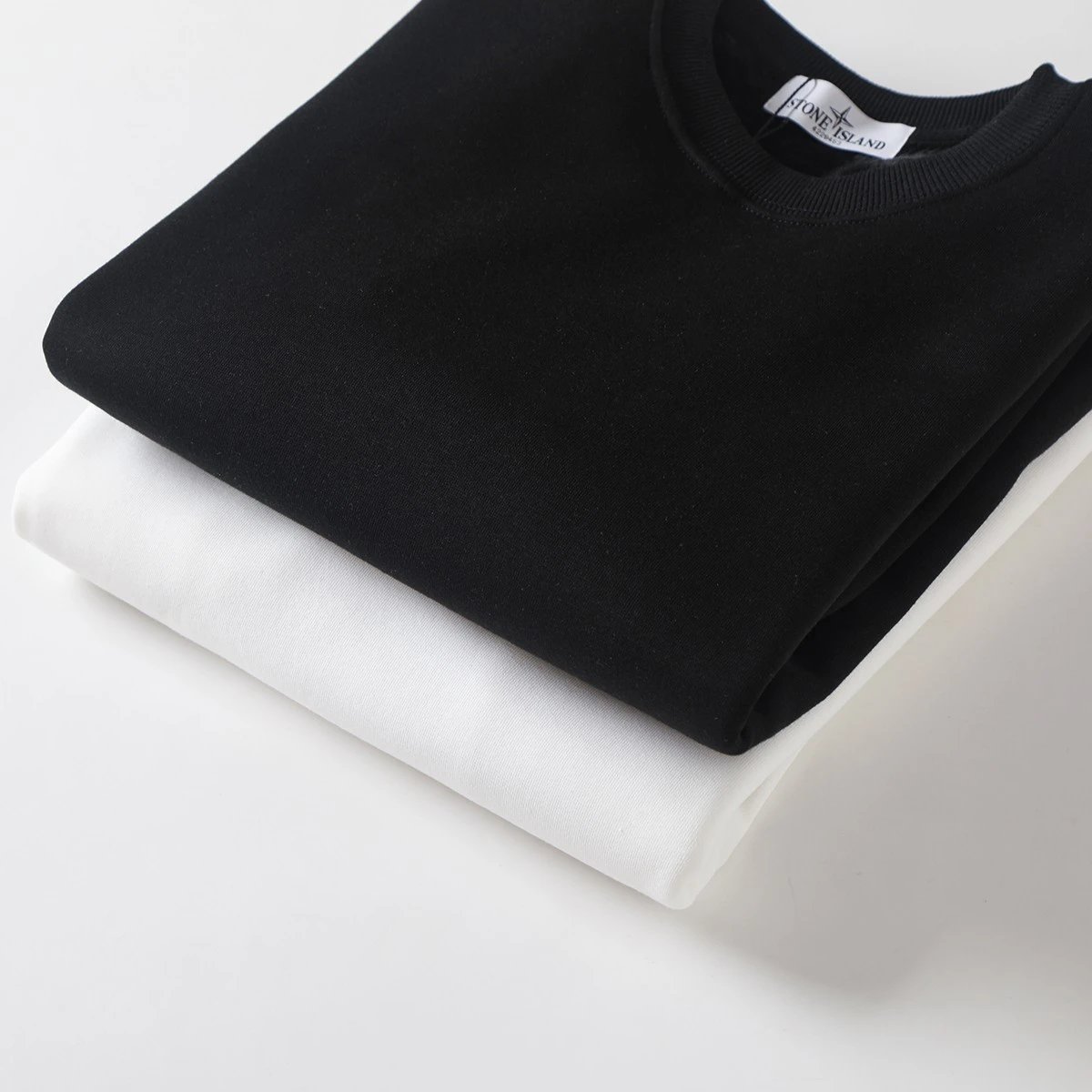 Stone Island Classic Crewneck Black Sweatshirt Sweater - 7