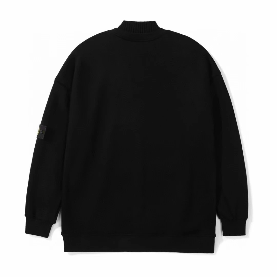 Stone Island Classic Crewneck Black Sweatshirt Sweater - 15