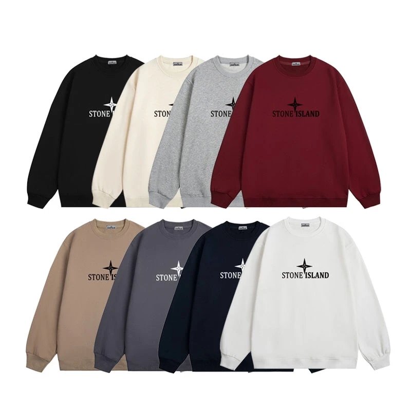 Stone Island Classic Crewneck Black Sweatshirt Sweater - 17