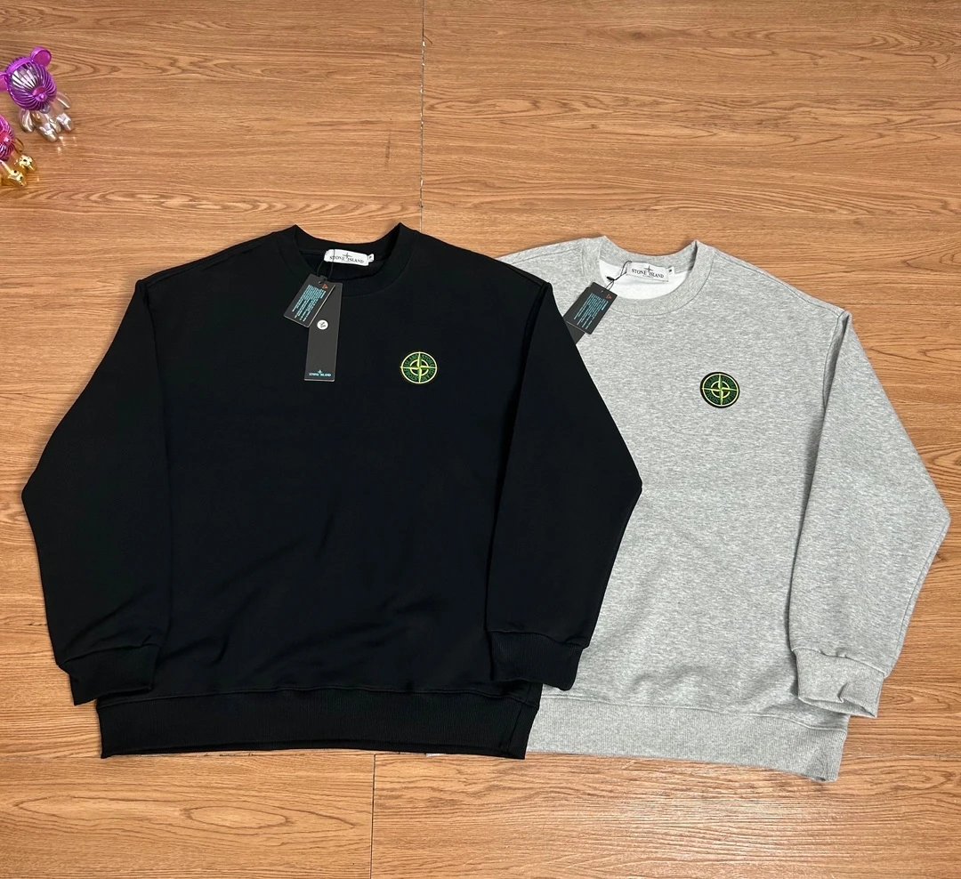 Stone Island Classic Crewneck Black Sweatshirt Sweater - 13