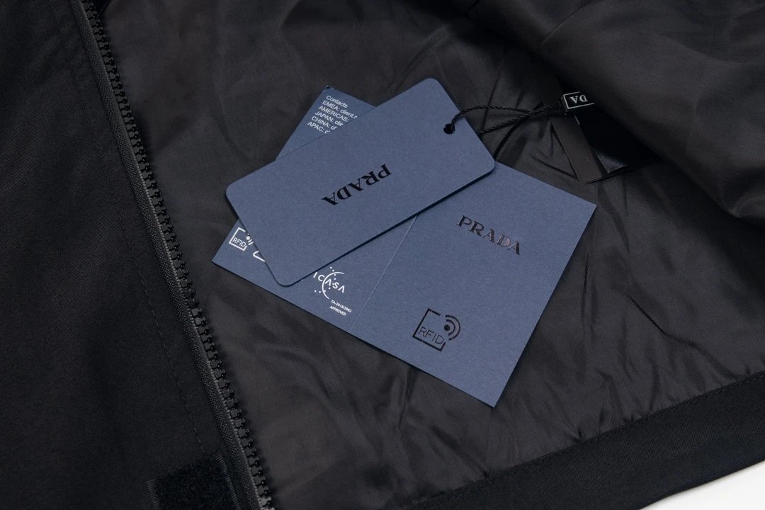 Prada Re-Nylon Hooded Windbreaker Black Outerwear - 8