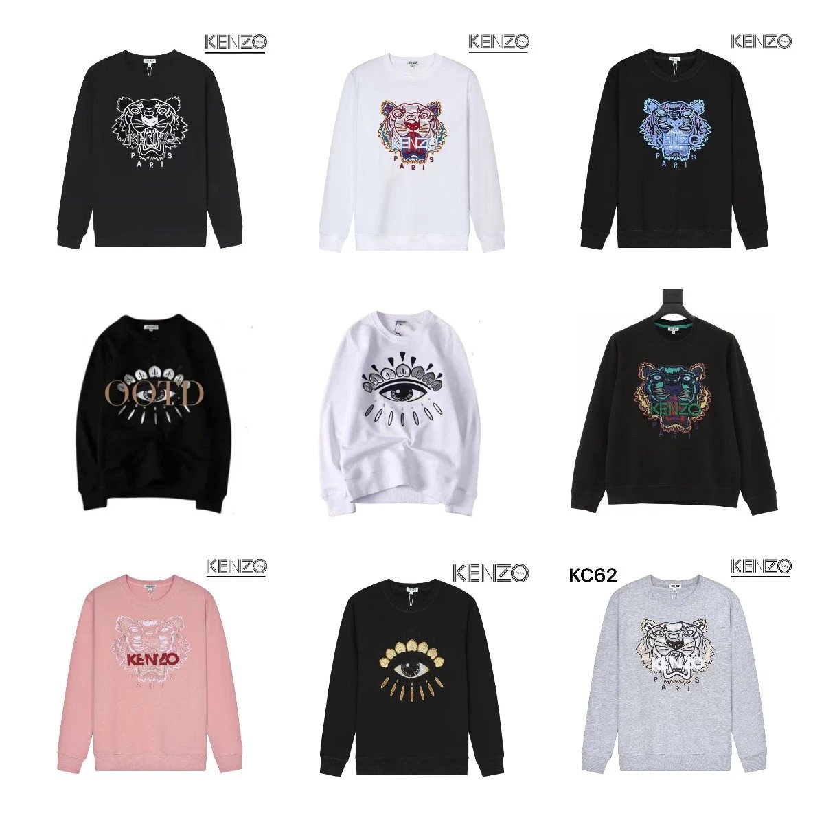 KENZO Tiger Eye Sweatshirts [27 styles]