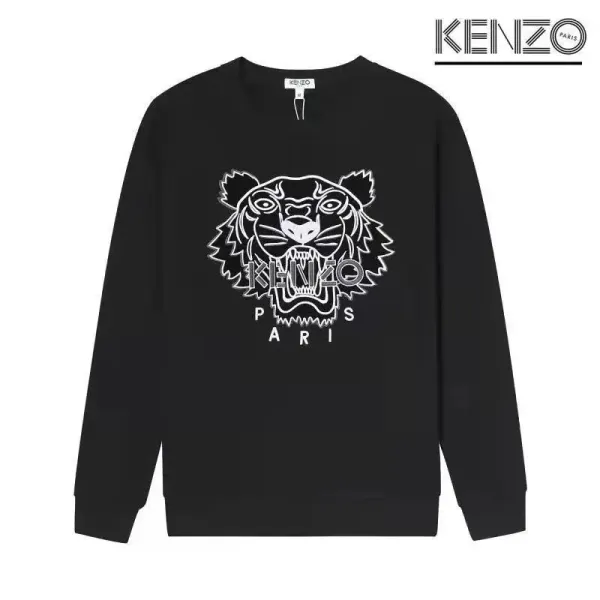 Kenzo Tiger Embroidered Black Hoodie - 7