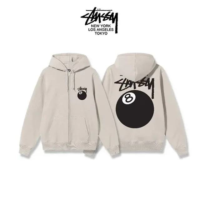Stüssy Hoodies & Sweatshirts Zip-up hooded sweatshirt with logo graphics product detail image 13
