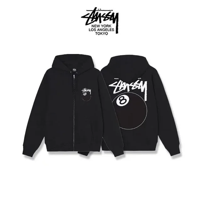 Stüssy Hoodies & Sweatshirts Zip-up hooded sweatshirt with logo graphics product detail image 11