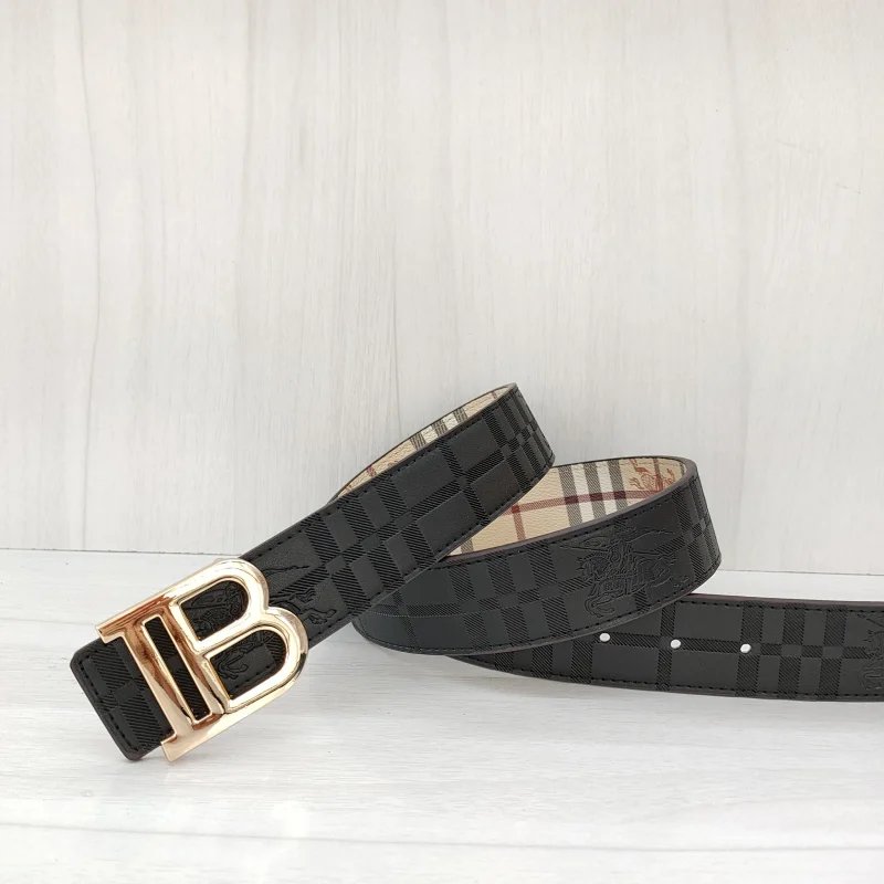 Burberry Classic Check Horseferry Buckle Belt Beige Plaid Belt - 14