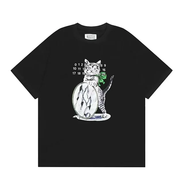 Maison Margiela T-Shirts Graphic Logo Print Crew-Neck product detail image 11