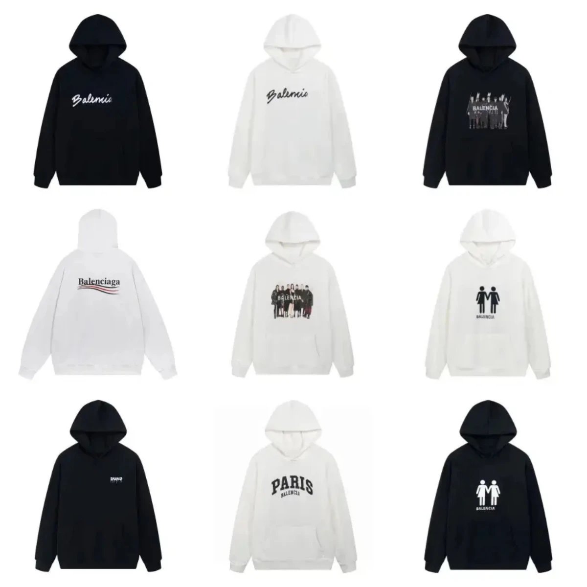 Balenciaga Logo Graphic Pullover Hoodie