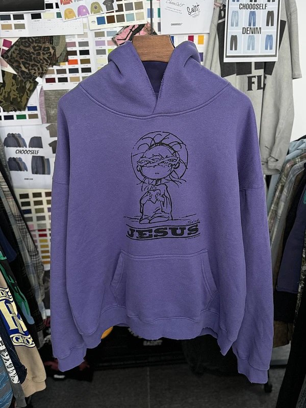 Design Black Flag Distressed Graphic Hoodie Blue Hoodie - 14