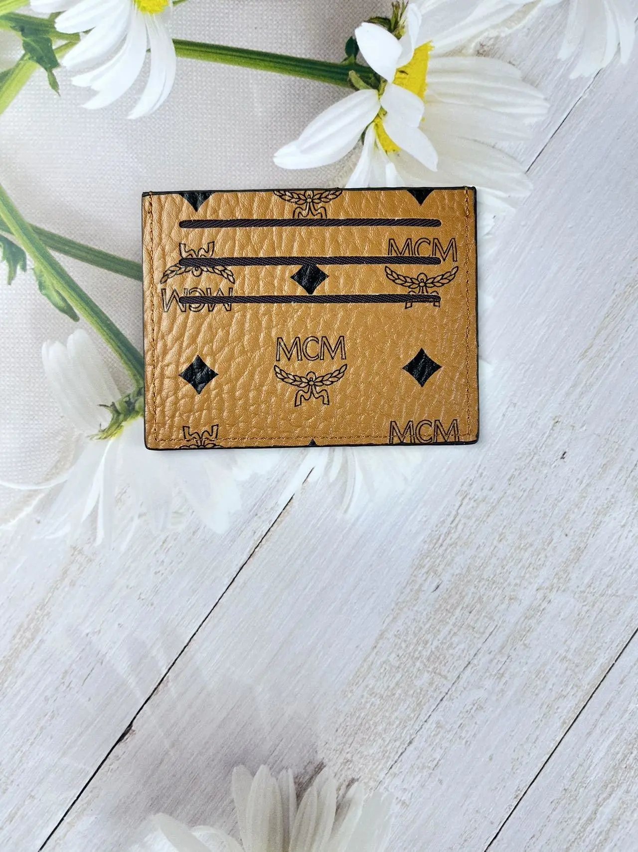 Gucci GG Marmont Card Holder Beige Canvas Wallet - 14
