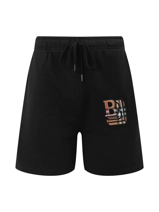 Burberry Shorts Drawstring with Equestrian Knight and check details product detail image 10