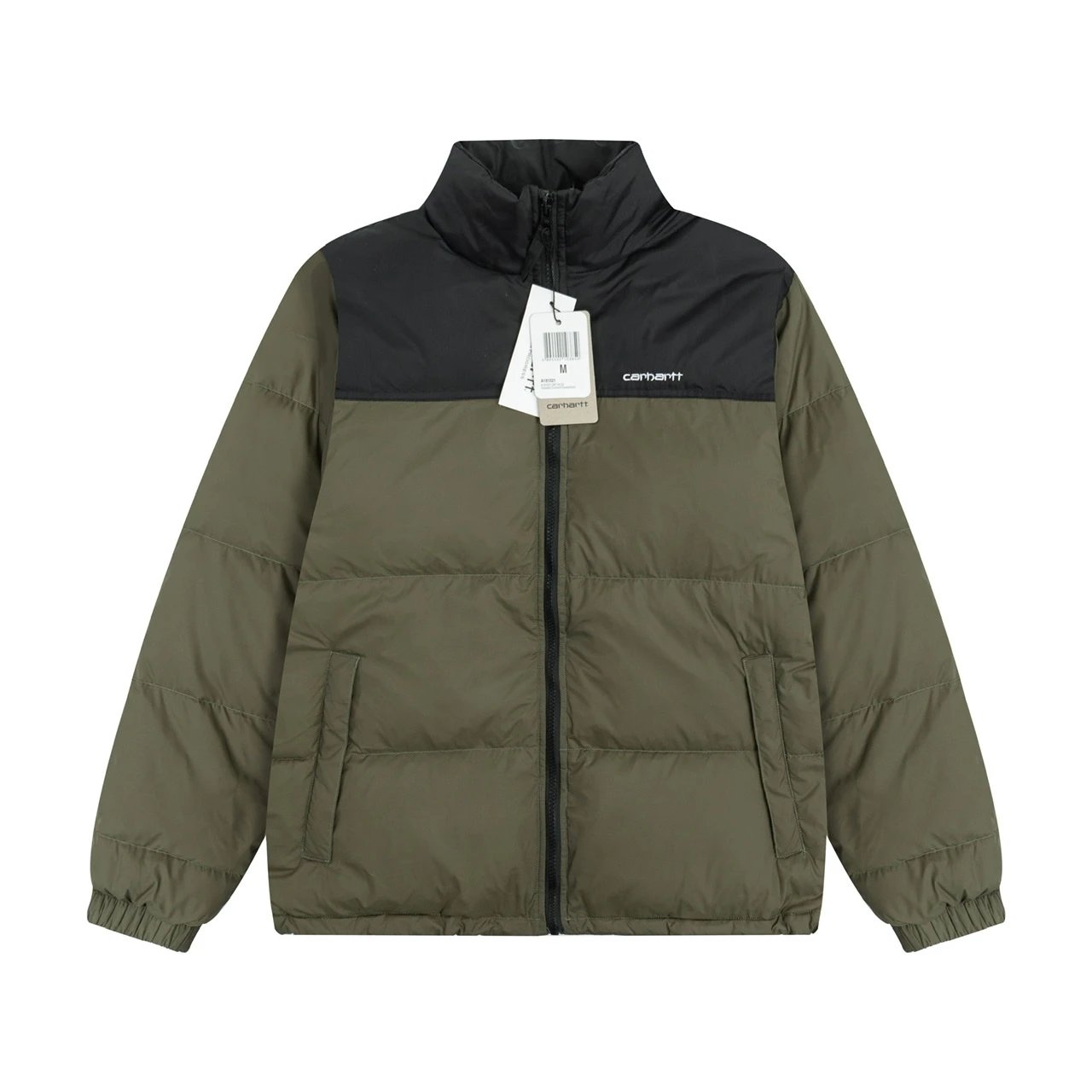 Carhartt WIP Active Jacket Olive Green Brown Collar Jacket - 13