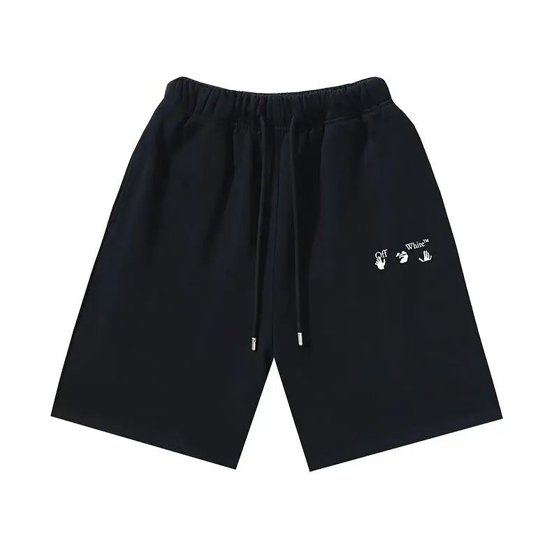 Off-White Arrow Hand Logo Black Shorts - 12