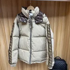 Fendi Down Jackets FF Logo-Trim Hooded Jacket product detail image 15