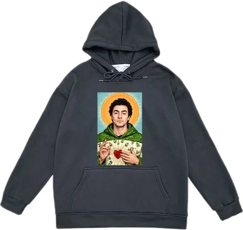 Design Luigi Mangione Portrait Black Hoodie - 16