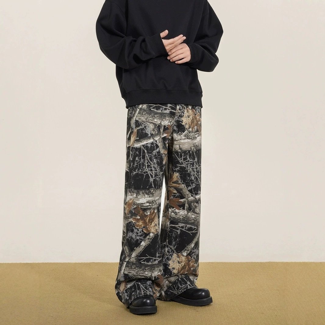 Camouflage Wide Leg Pants