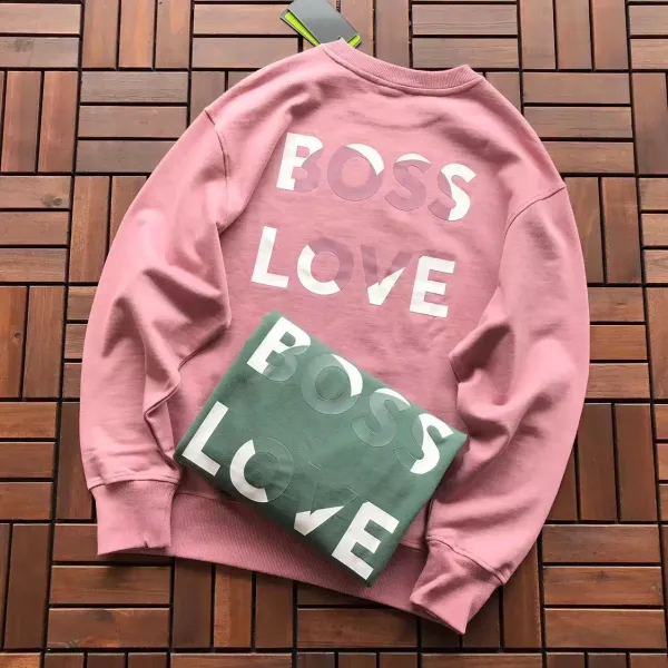 Hugo Boss Logo Outline Crewneck Sweatshirt Beige Hoodie - 16