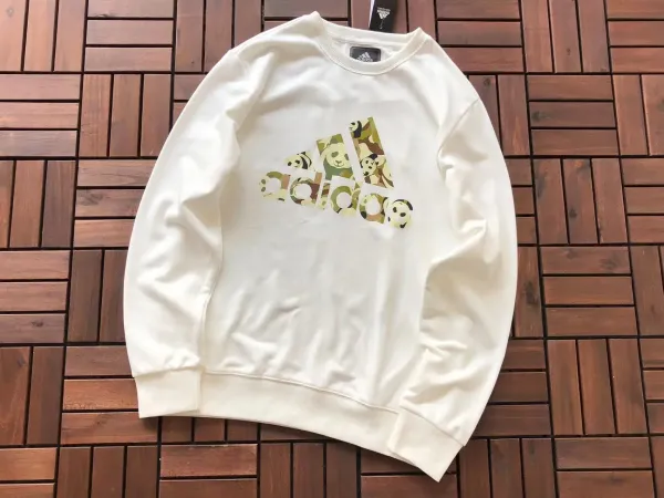 Adidas Originals Panda Camo Logo Crewneck Sweatshirt White Hoodie - 1