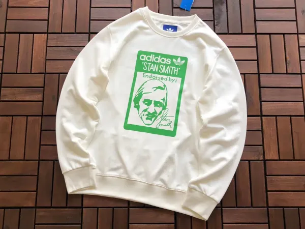 Adidas Originals Stan Smith Graphic Crewneck Sweatshirt White Hoodie - 1