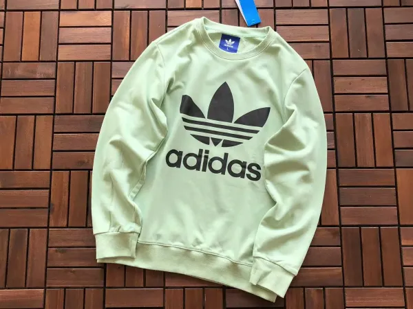 Adidas Originals Trefoil Logo Crewneck Sweatshirt Mint Green Hoodie - 1