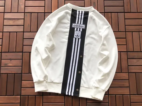 Adidas Classic Crewneck Sweatshirt Off-White Sweater - 4