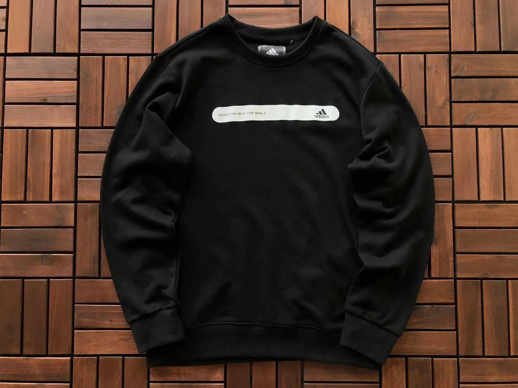 Adidas The Best For Aihele Black Crewneck Sweatshirt Hoodie