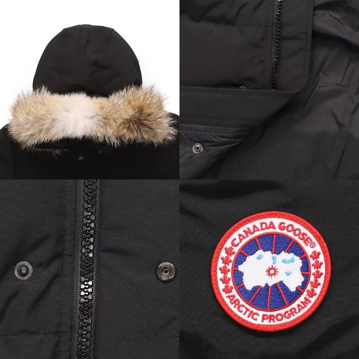Moncler Maya Black Glossy Down Jacket with White Chevron Sleeve - 5