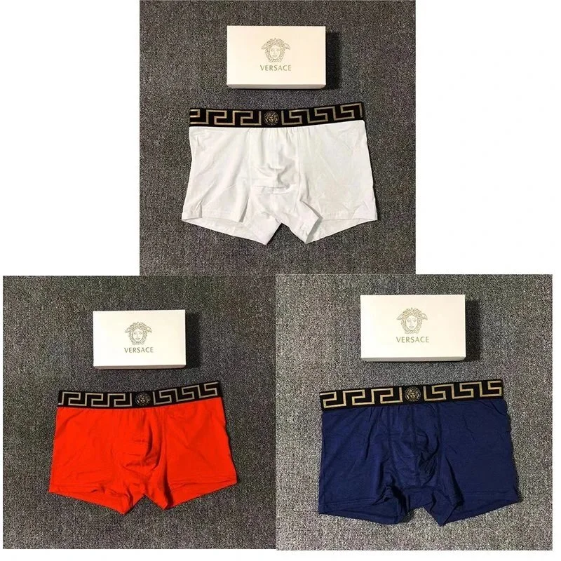 VERSACE Men's Boxer Briefs — Greek Key & Medusa