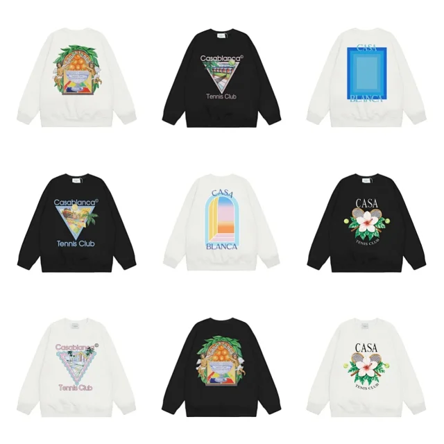 Casablanca Hoodies & Sweatshirts Tennis Club Graphic Crewneck Sweatshirt product detail image 1