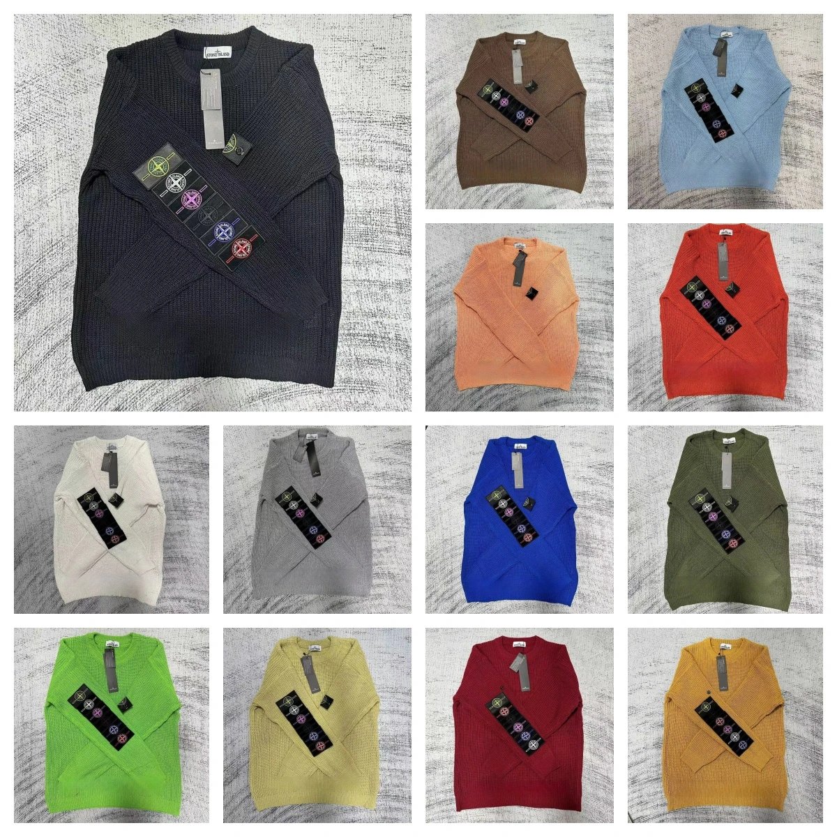 Stone Island Ribbed V-Neck Swe