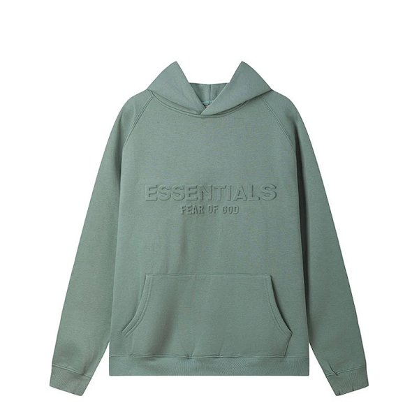 Fear of God Essentials Embossed Logo Sage Green Hoodie product listing in Litbuy spreadsheet finds