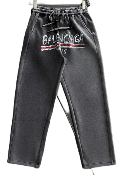 Balenciaga Trousers Logo-print wide-leg sweatpants product detail image 16