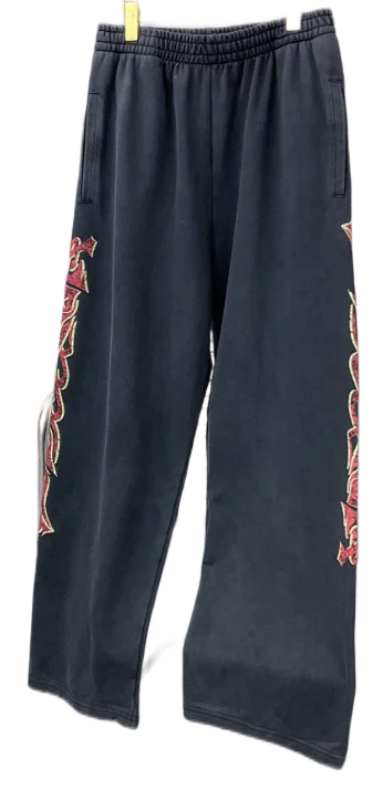 Balenciaga Trousers Logo-print wide-leg sweatpants product detail image 1
