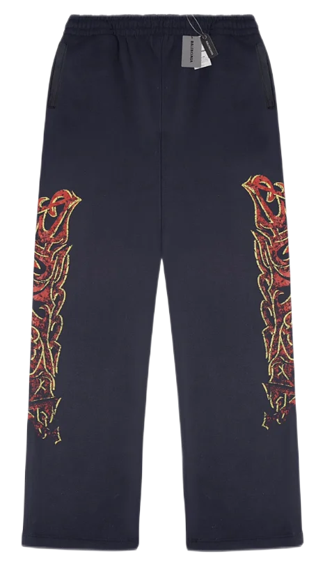 Balenciaga Trousers Logo-print wide-leg sweatpants product detail image 36