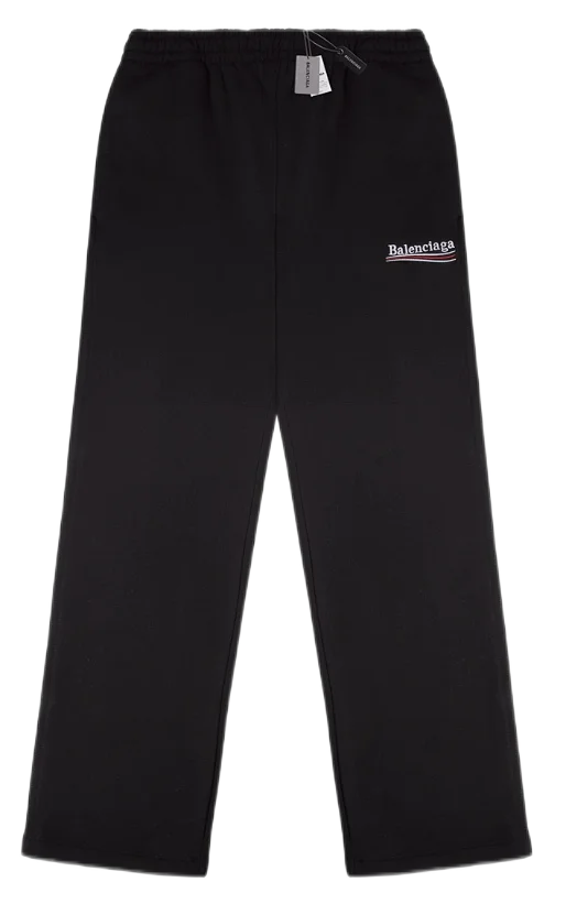 Balenciaga Trousers Logo-print wide-leg sweatpants product detail image 25