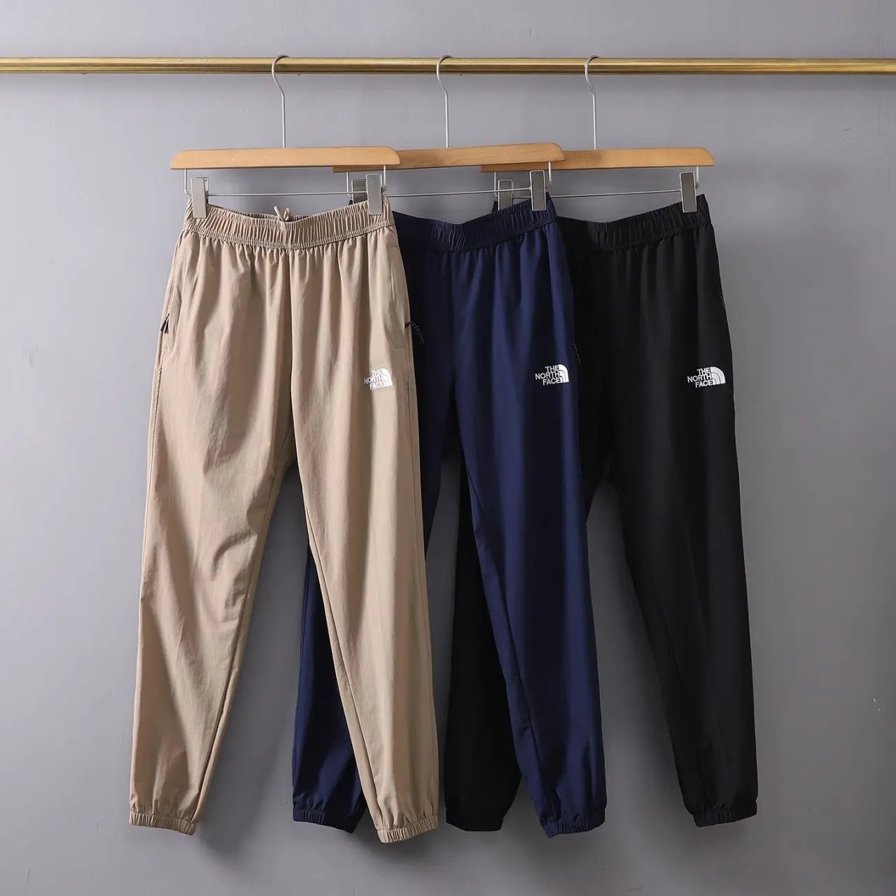The North Face Beige/Navy/Black Elastic Waist Pants