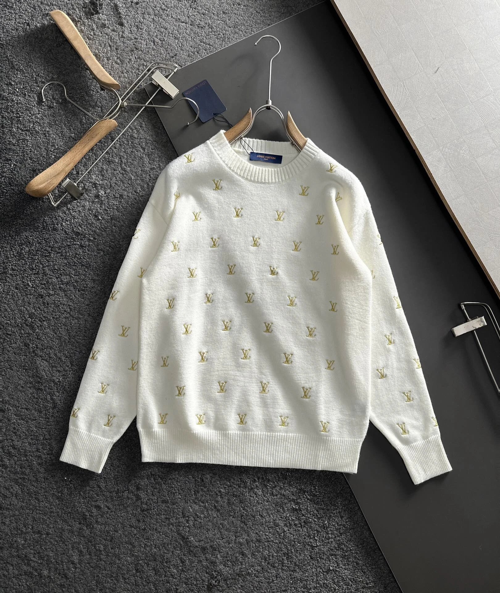 Louis Vuitton White Embroidered Sweater