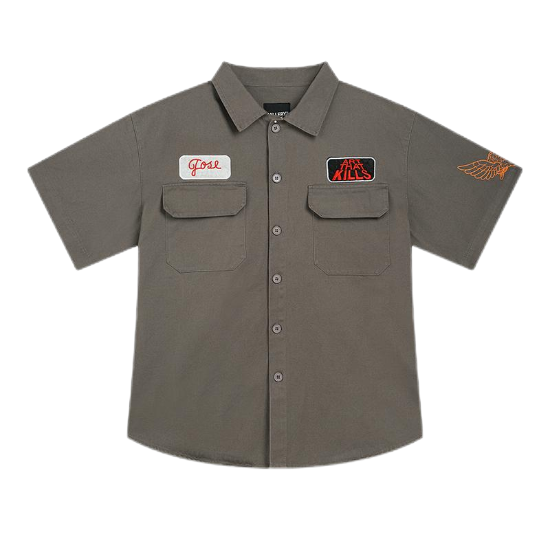 Gallery Dept x Saint Tears Work Shirt Olive Green Shirt - 2