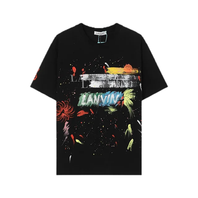 Gallery Dept. T-Shirts Lanvin Logo and Paint Splatter Print product detail image 25
