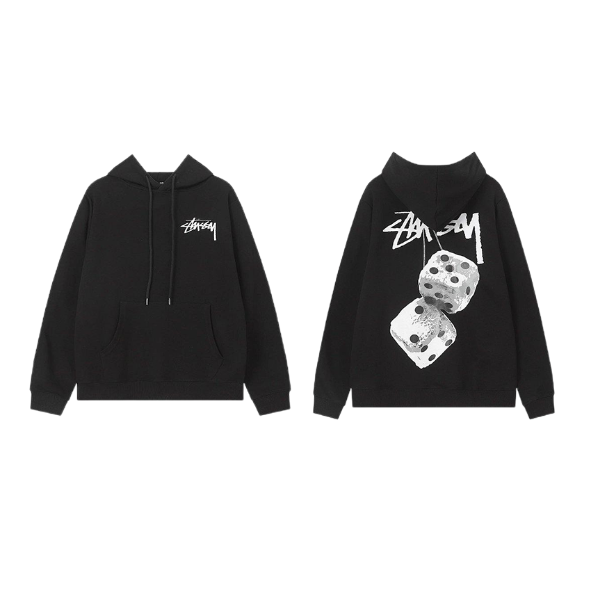 Stussy Black Dice Graphic Hoodie
