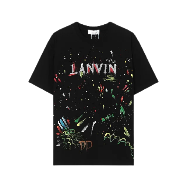 Gallery Dept. T-Shirts Lanvin Logo and Paint Splatter Print product detail image 23