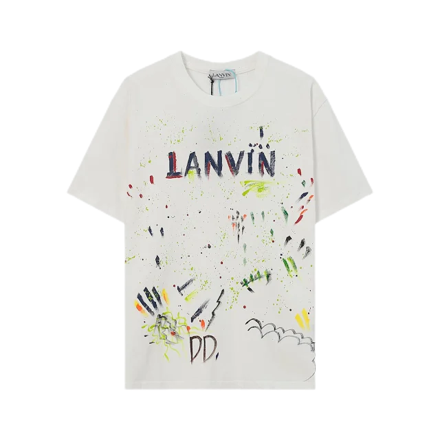 Gallery Dept. T-Shirts Lanvin Logo and Paint Splatter Print product detail image 24