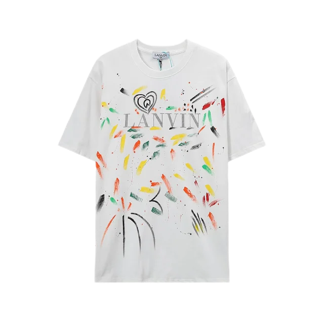 Gallery Dept. T-Shirts Lanvin Logo and Paint Splatter Print product detail image 27